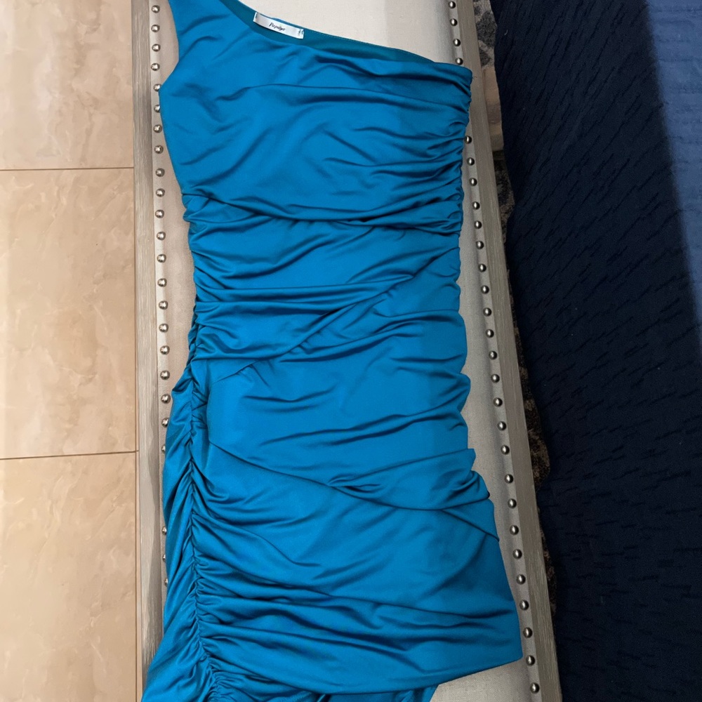 Teal mini dress